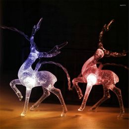 Christmas Decorations 1.2/2.5/5m LED Sika Deer Light String Elk-shaped Oranments Xmas Tree Merry Decor For Home Happy Year