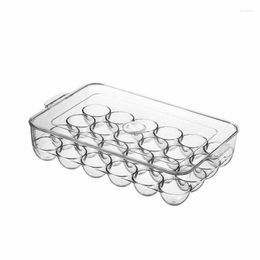 Storage Bottles 12/14/21/24 Grids Transparent Refrigerator Egg Holder Box With Lid Kitchen Freshness Separated Food Savers Tray