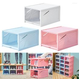 Clothing Storage Plastic Shoe Box Stackable Pull Organiser Container For Men Women
