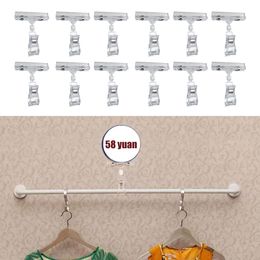 Clamp 20pcs Space Saving Price Rack Universal Store Daily For Retail Practical Rotatable Sign Holder Clip Plastic Double Display Clear 221130