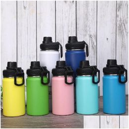 Garrafas de água 12 onças garrafas de água Esportes portáteis de alpinismo ao ar livre 304 Aço inoxidável Childrens ThermoS Copo 1130