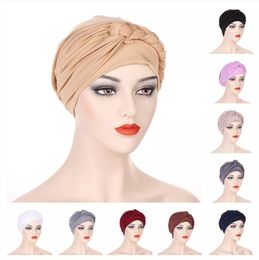 Solid Colour Africa Braid Hijab Caps Muslim Wrap Turban Hat Fashion Headtie Inner Hijabs Bonnet Ready To Wear