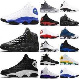 2023 Newest 13 13s Basketball Shoes Mens Bred Cap and Gown red flint black court purple obsidian lucky green sports trainer sneakers 40-47 JORDON