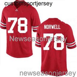 Stitched 78 Andrew Norwell Ohio State Buckeyes Red NCAA Football Jersey Custom any name number XS-5XL 6XL