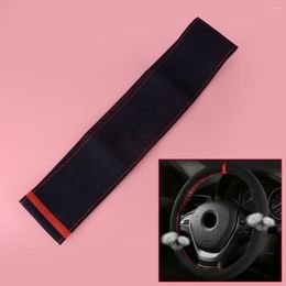 Steering Wheel Covers 38cm 15" DIY Cover Protector Wrap Trim Hand Sewing Needle Thread Suede Leather Fit For Universal Car