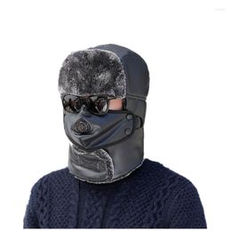 Berets Winter Warm Windproof Headgear Riding Electric Motorcycle Cold Proof Ski Mask Face Shield Neck Cap