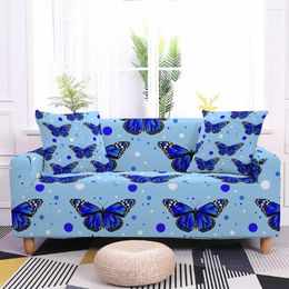 Chair Covers Butterfly Print Sofa Cover For Living Room Elastic Couch 1/2/3/4 Seaters Polyester Silpcover Furniture Protector