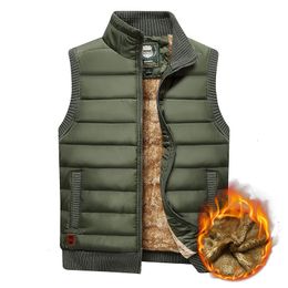 Men's Vests Large Size 5XL Winter Fleece Thick Warm Vest Men Casual Outwear Sleeveless Jacket Male Waistcoat Multi Many Pocket Vest 221130