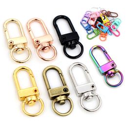 10pcs/lot Snap Lobster Clasp Hooks Gold Silver Plated DIY Jewellery Making Findings for Keychain Neckalce Bracelet Supplies