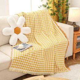 Blankets Bohemian Decor Sofa Blanket Living Room Slipcover Knitted Thread Throw Plaid Dustproof Cover Tablecloth Tapestry Camping Outdoor