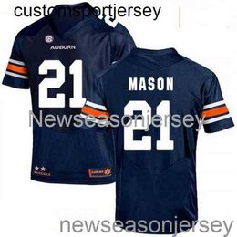 Stitched 2020 NCAA #21 Tre Mason Tigers Navy Football Jersey Custom any name number XS-5XL 6XL