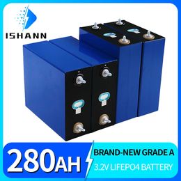 4-32PCS 3.2V Lifepo4 280ah Battery DIY Solar Cell System Complete battery Pack Large Capacity Add Stud Connector EU US TAX FREE