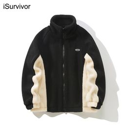 Men's Jackets Winter Men Hoodies Velvet Thick Coat Oversize Korean Lovers Student Lambswool Fleece Parkas Super Warm Fashion Streetwear Jacket 221130