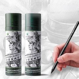 Fountain Pens 24 PcsBarrel WoodFree Compressed Graphite Allcharcoal Pencil Colour Dark Black Not Easy To Fade Sketch Pencil NeutralSoft 221130