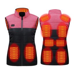 Men's Vests Stylish Thermal Vest Warm Safe Men Women Color Block USB Heated Jacket Thermal Clothing USB Heating Vest Cold Resistant 221130