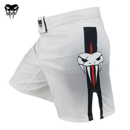 Boxing Trunks SOTF mma Adults Venomous snake White Red geometric boxing shorts Tiger Muay Thai clothing fight sanda 221130