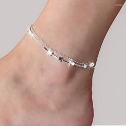 Anklets DODO Simple Tendy Summer Bracelet For Women White Gold Colour Foot Jewellery Female Fashion Barefoot Chain