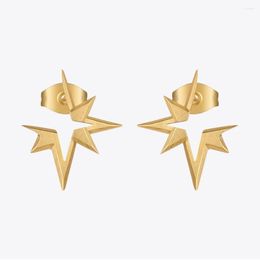 Stud Earrings ENFASHION Kolczyki Stars Earings Gold Colour For Women Geometric Stainless Steel Fashion Jewellery Christmas Gift E221389