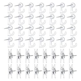 Pins Push Pin Hook Clear Thumb Tack Push Pins Hook With Clear Push Pin Clips Paper Marking Clip Pins For Cork Board Map Po 221130