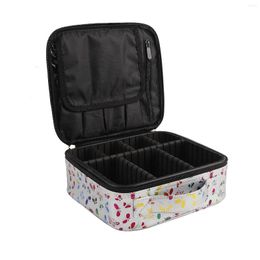 Storage Bags High Quality Professional Empty Makeup Organizer Bolso Mujer Cosmetic Case Travel Large Printing Capacity PU Bag