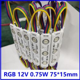 injection LED light module ultrasonic seal IP64 DC12V 3 led full Colour