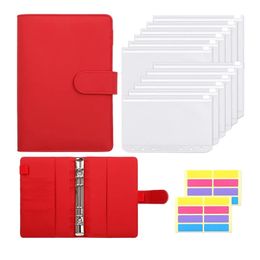 Book Cover Budgeting Cash Envelope 15 Pcs Budget Binders Set With A6 Binder For Saving Money Storage Bag 221130