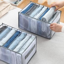 Storage Bags Jeans Box Drawer Divider Foldable Closet Organiser Clothes Rack Pants Socks Underwear