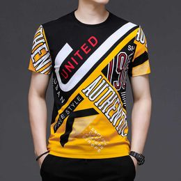 Men's T-Shirts 2021 Summer New Men's Short Sleeve Top British Style Cotton bet Printed T-shirt Fashion Boys' Street Round Nec Clothes M001 T221130