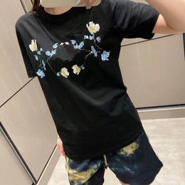 Women T Shirt Classic Print Design Letter Style Couple Tops Loose Cotton Pullover Men Clothing Fashion Apparel