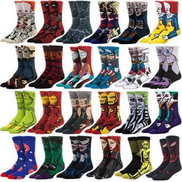 Mens Socks Men fashion socks anime funny hip hop personality cartoon skarpety high quality sewing pattern 221130