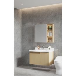venda por atacado Outros banheiros de banheiro, armário de banheiro pendurado em mármore artificial amigável de placas de madeira de camada múltipla, mármore artificial