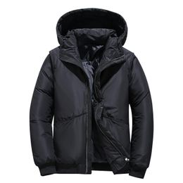 Men's Vests Winter White Duck Down Jackets Hooded Warm Windbreak Coats Parkas s Color Casual Overcoat 221130