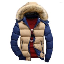 Men's Down Winter Parka Men Windbreak Plus Velvet Thick Warm Windproof Fur Coats Male Military Hooded Zipper Jackets Outwears