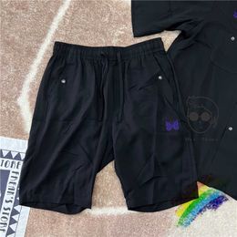 Men's Shorts Needles AWGE Shorts Men Women 1 1 Best Quality Embroidered Butterfly Needles Shorts Button Track Breeches T221129 T221129