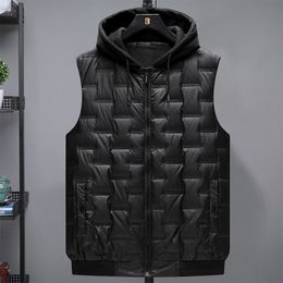 Men's Vests Winter Brand Mens Down Casual Vest Designer Down Dress Vests Homme Fashion Thick Warm Sleeveless Jacket For Men Plus Size 221130