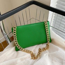 Evening Bags Women's Bag 2022 Trend Pu Leather Crossbody For Woman Small Chain Fashion Female Shoulder Lady Designer Handbags Green