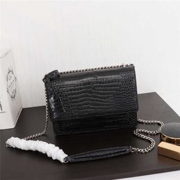 designer bag Women Bag Handbag Fashion Crossbody genuine leather Crocodile pattern High quality chain shoulder bags YB22 Messenger Clutch Cross Body F5VM