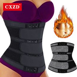 Womens Shapers CXZD Waist Trainer Women Thermo Sweat Belts Modelling Strap Body Colombian Girdles Slimming Belt Belly 221130