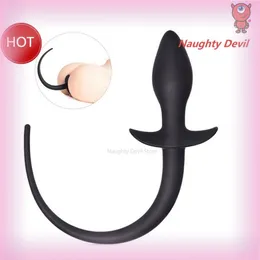 Silicone Dog Tail Anal Toys G-spot Stimulator Butt Plug Slave Anal Expander Women Men Gay Sex Game BDSM Erotic