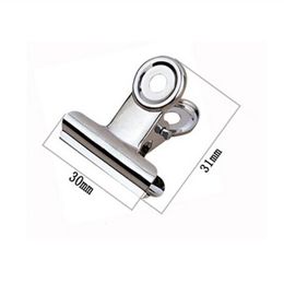 Advertising display equipment 60pcslot 30mm round metal Grip Clips silver Bulldog clip Stainless steel ticket clip stationery 221130