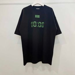 Men's T-Shirts T-Shirts Print Barcode Time Number Cotton Oversized Men Women 1 1 Short Sleeve T221130