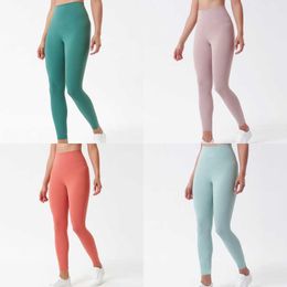 Women's Pants Capris Fashion-Solid Color Women Stylist Leggings High Waist Gym Wear Elastic Fitness Lady Overall Full Tights Workout Womens Sweatpants Yoga Pants