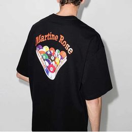 Men's T-Shirts 22SS The Latest Summer Men T-shirt Oversized MARTINE ROSE Billiard Print Short-sleeved Contton T-shirt T221130