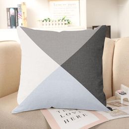 Pillow 2022 Covers Navy Cotton Linen Geometric Decorative Throw Pillows Pillowcases For Sofa Chair Seat Car Outdoor #A