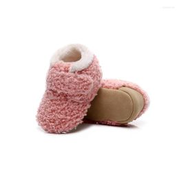First Walkers Baby Shoes Winter Infant Cotton Born Casual Warm Soft Sole Fur Snow Booties Toddler Crawling
