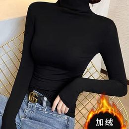 Women's T Shirts 2022 Women Sweater Half Turtleneck Pullover Autumn Winter Loose Jumper Stretchy Bottoming Knitted Female Fashion Top T255