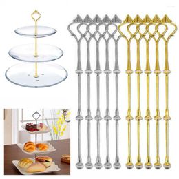 Hooks 3 Tiers Party Supplies Handle Metal Crown Rod Cake Plate Stands Cupcake Stand Fitting