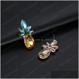 Dangle Chandelier Fashion Jewelry Womens Rhinestone Pineapple Dangle Stud Earrings Lady Cute Drop Delivery Dh249