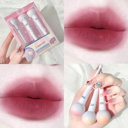 Lip Gloss Pitaya Red Mousse Matte Glaze Set Waterproof Long-lasting Liquid Lipstick Tint Beauty Makeup Cosmetic Kit