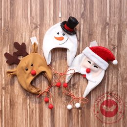 Christmas Decorations 2023 Hat Tree Decoration Adult Children's Brushed Cloth Long Rope Cartoon Snowman Elk 221130